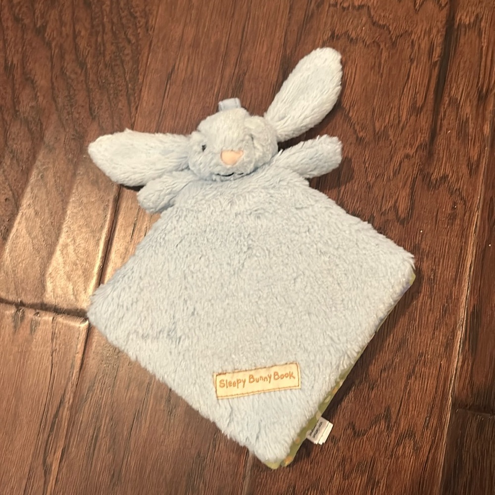Jellycat Sleepy Bunny Book Fabric plush book